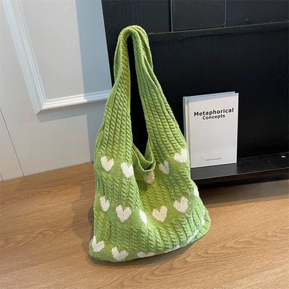 Summer Beach Tote Shoulder Bag Straw Weav Handbag Large Capacity Vacation Weaving Hollow Bags Women