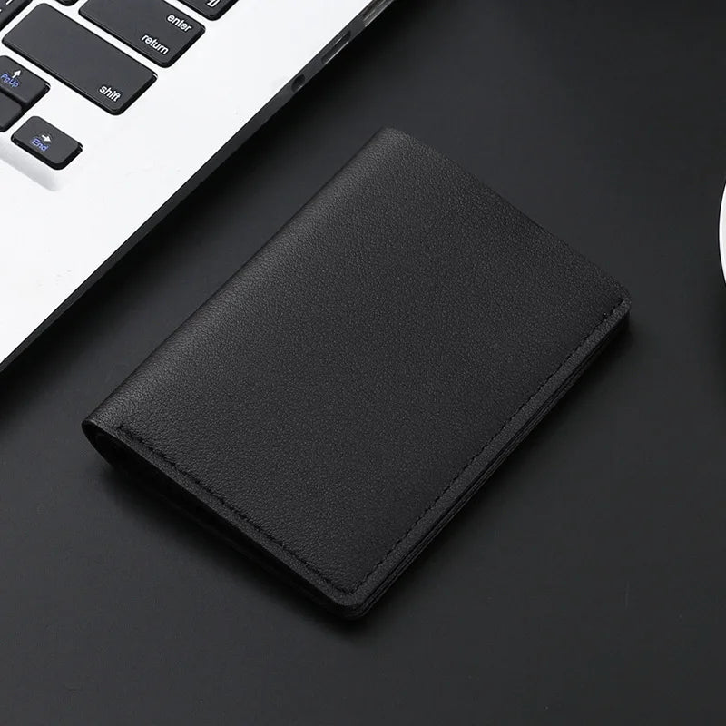 Homefish Solid Color Pu Leather Small Wallet Short Simple Women S Purse Buttons Ultra Thin Credit