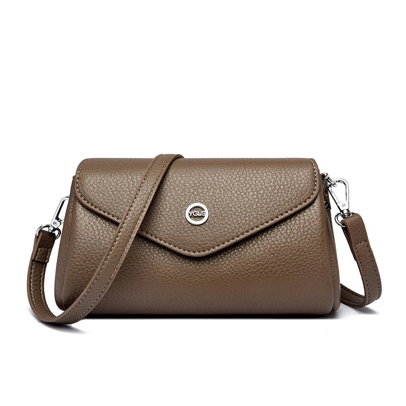 Multi-Layer PU Leather Crossbody Bag for Women