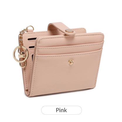 Double-Folding Ultra-Thin Card Case Rfid Anti-Theft Swiping Women S Wallet