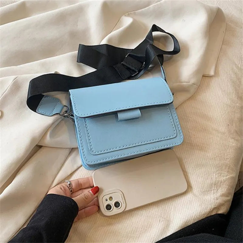 PU Leather Crossbody Bag for Women – Classic Flap Shoulder Handbag