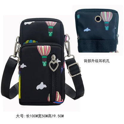 Crossbody Phone Bag for Women – Mini Shoulder Purse with Triple Compartments