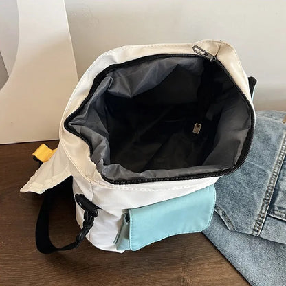 Waterproof Nylon Messenger Bag for Women – Large Capacity Crossbody