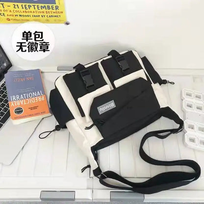 Waterproof Canvas Messenger Bag – Multi-Pocket Crossbody