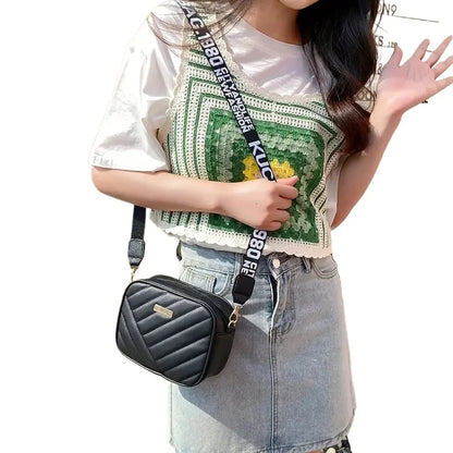PU Leather Camera Crossbody Bag – Quilted Women’s Shoulder Bag