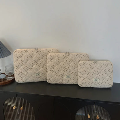 Casual Commute Laptop Sleeve Floral Quilted Shockproof Scratch Resistant Multi Size Clutch Bag Women