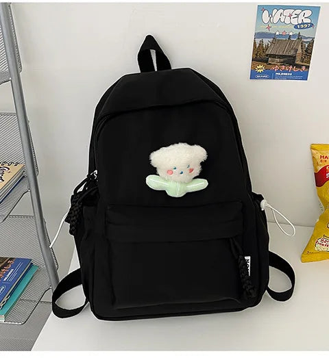 Schoolbag Study Female School Simple All Build Girl Heart Large Capacity Waterproof Backpack