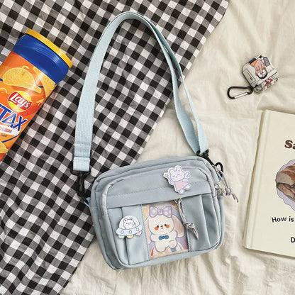 Kawaii Bag Girls Jk Transparent Small Crossbody Bags Women Purses Handbags Shoulder Itabag Bolso