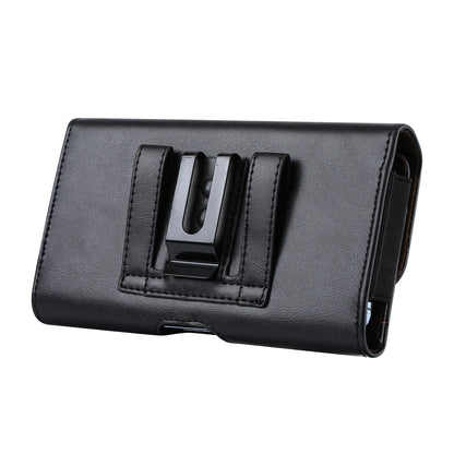 Men S Horizontal Flip Cover Belt Multi-Functional Card Insert Waist-Hanging Magnetic Mobile Phone