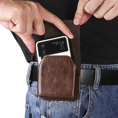 Folding Screen Mobile Phone Waist Bag Is Suitable Clamshell Wearing Belt Hanging Storage
