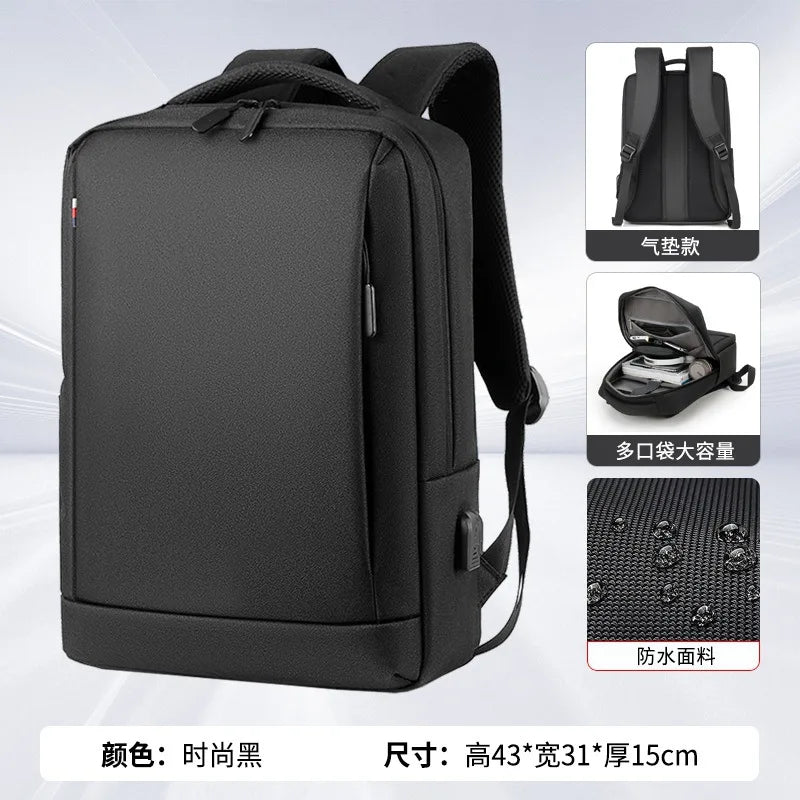 Large Capacity Men Shoulder Women Backpack Multi-Function Commuting Travel Schoolbag Waterproof