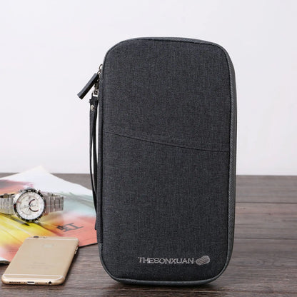 Wear-Resistant Oxford Cloth Travel Passport Bag Multi-Function Card Portable Storage Large Capacity