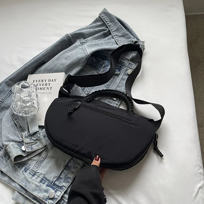 Stylish Oxford Crossbody Bag Adjustable Strap Large Capacity Messenger Work Daily Commute Fitness