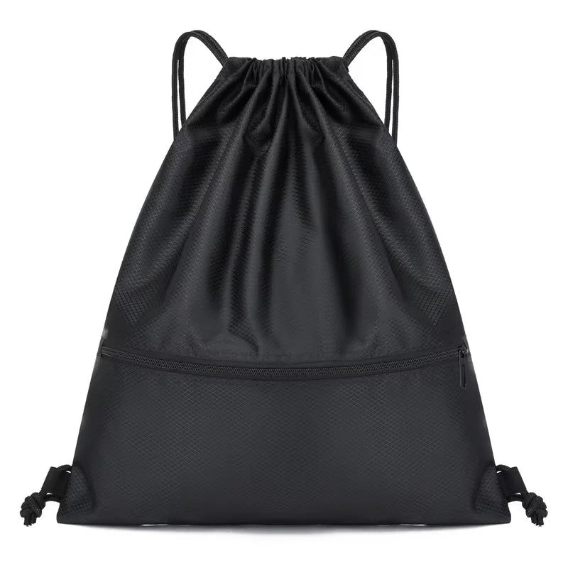 Homefish Men Women Lightweight Drawstring Bag Sports Fitness Outdoor Leisure Backpack Zipper