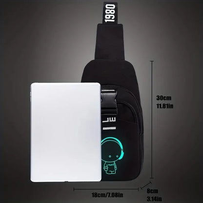 Single Night Glow Women Crossbody Bag Men Chest Bags Student Sports Running Fanny Pack