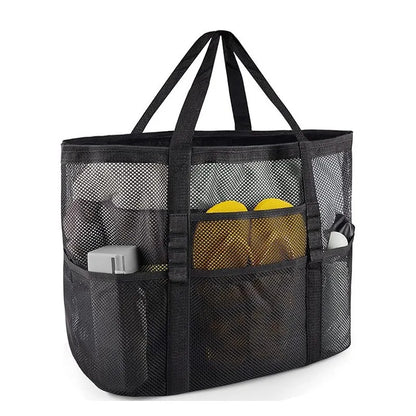 Large Mesh Beach Tote Bag Lightweight Quick-Dry Pool Bag