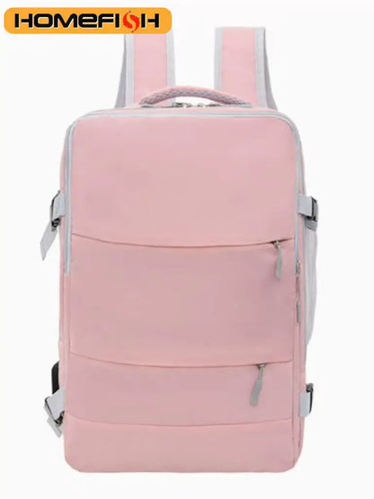 Homefish Casual Anti-Theft Travel Backpack Waterproof Large Capacity Backpack Usb Charging Port