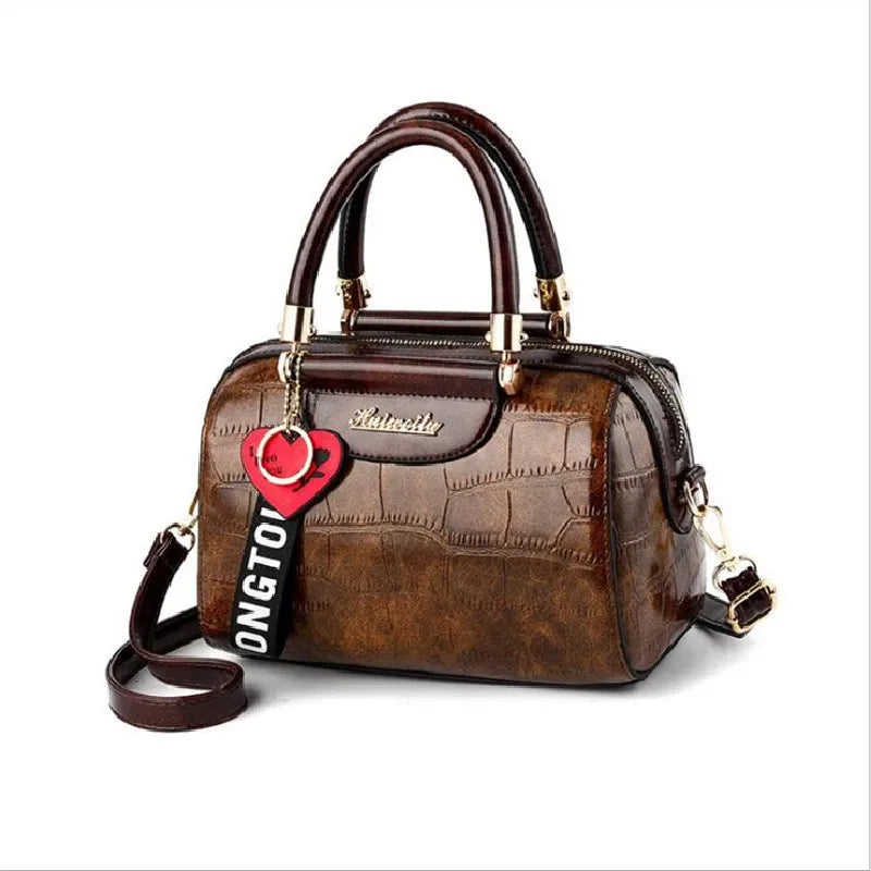Luxury Design Handbag Shoulder Bag Top Pu Leather Women Handbags Crocodile Tote Female Crossbody