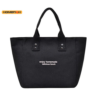 Homefish Classic Solid Canvas Tote Bag Durable Daily Shoulder Handbag Office Work Casual Carry