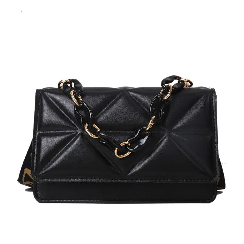 Homefish Women S Plaid Crossbody Bag Korean Style Solid Color Shoulder Small Square Bag