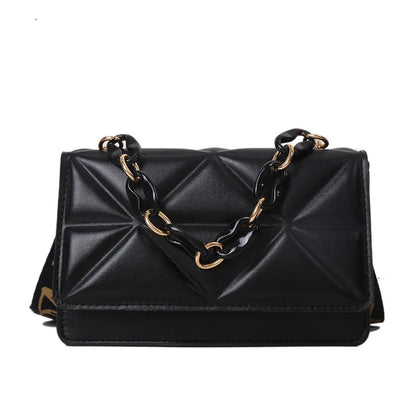 Homefish Women S Plaid Crossbody Bag Korean Style Solid Color Shoulder Small Square Bag