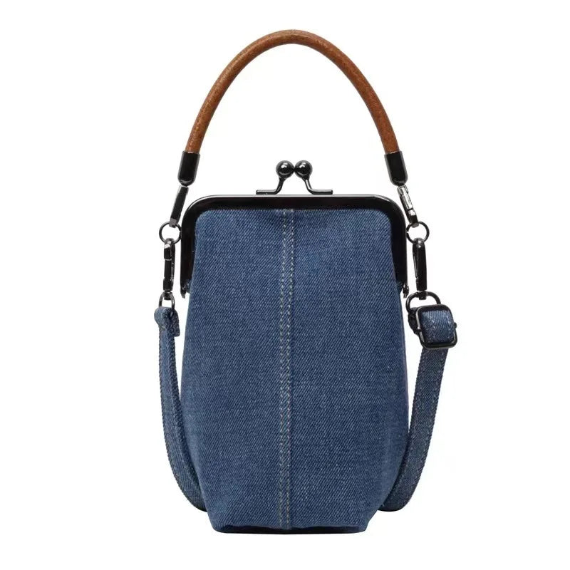 Casual Denim Crossbody Bags Women Shoulder Bag Mobile Phone Versatile Purse Handbags Designer
