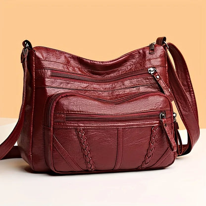 Crossbody Bag Women – Vintage Multi-Pocket Shoulder Purse