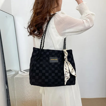 Large Capacity Bag Women S Casual Simple Shoulder Classroom Commuter Tote