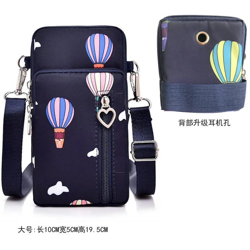 Crossbody Phone Bag for Women – Mini Shoulder Purse with Triple Compartments
