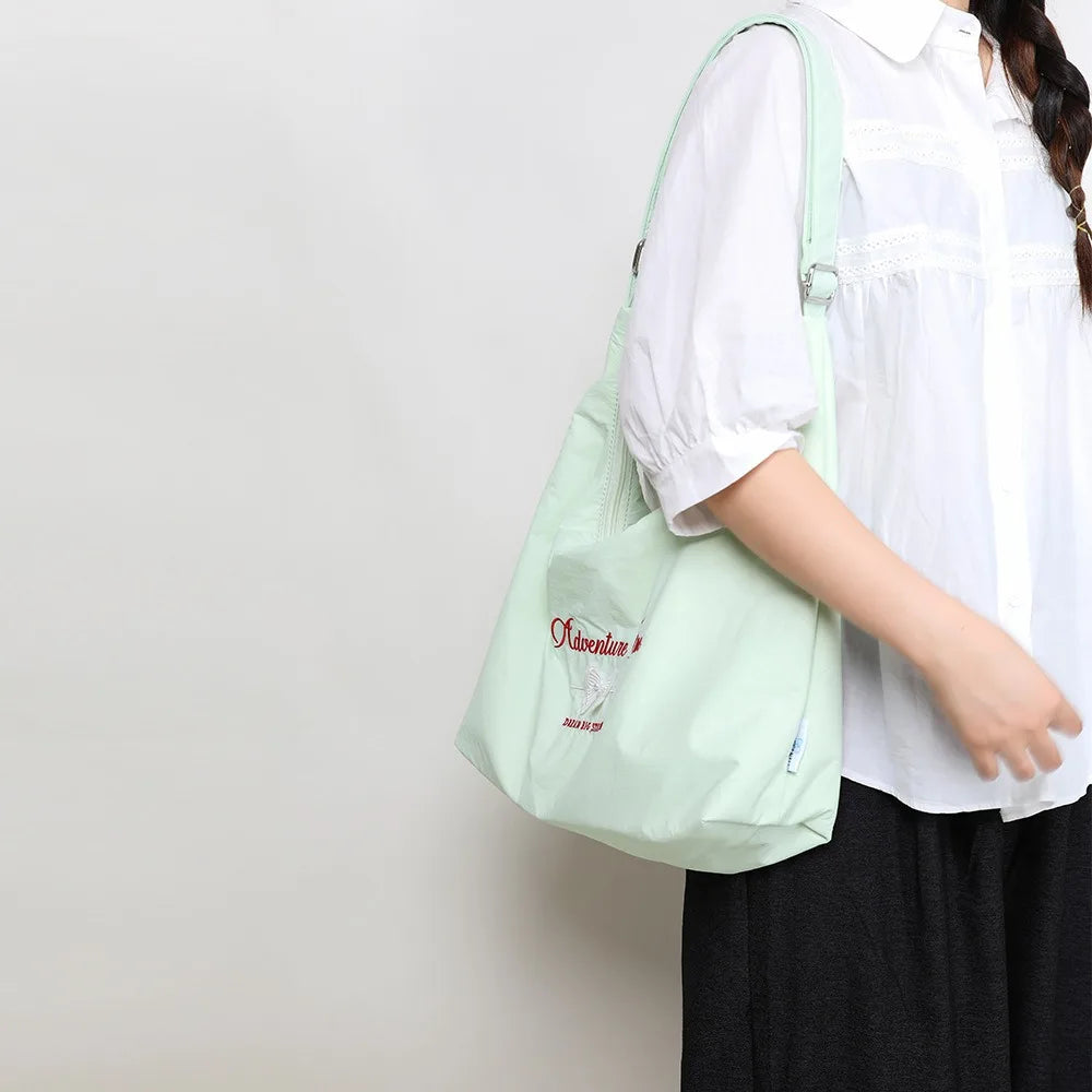 Crossbody Bag Small Lightweight Polyester Handbag Ladies Single Shoulder Tote Bag