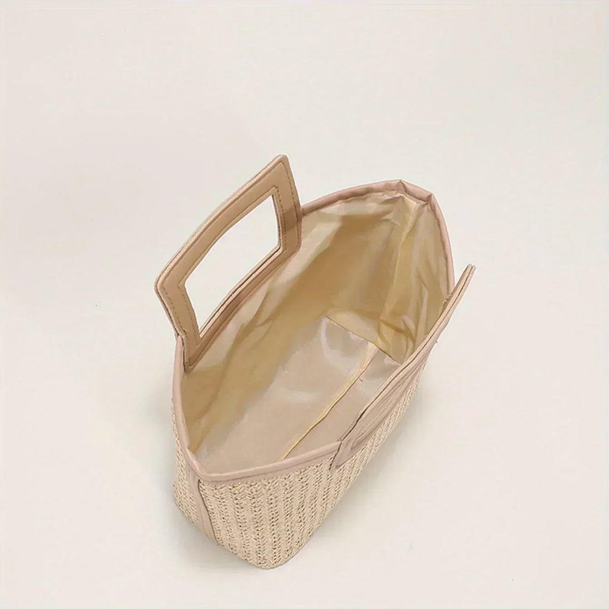 Straw Woven Tote Bag – Retro Summer Handbag for Women