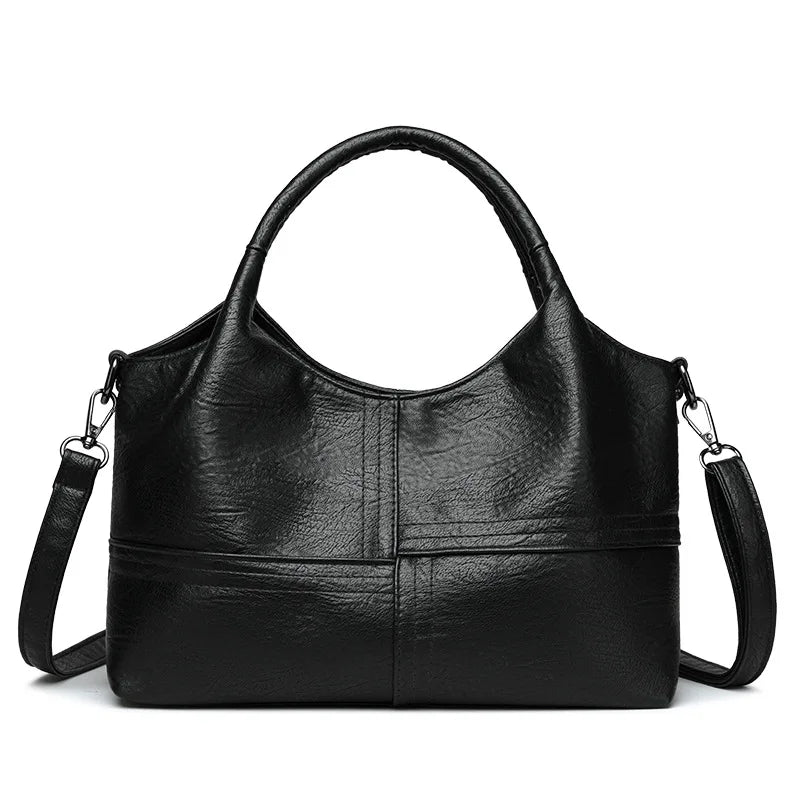 Single Shoulder Bag Pu Leather Large-Capacity Women S Handbag Multiple Compartments