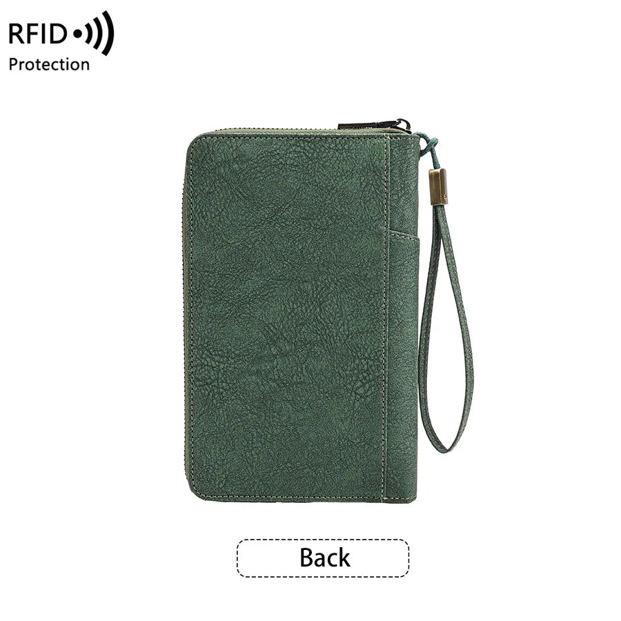 Rfid Blocking Passport Holder Multi-Functional Travel Document Organizer Ticket Storage Bag Wallet