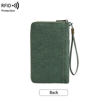 Rfid Blocking Passport Holder Multi-Functional Travel Document Organizer Ticket Storage Bag Wallet