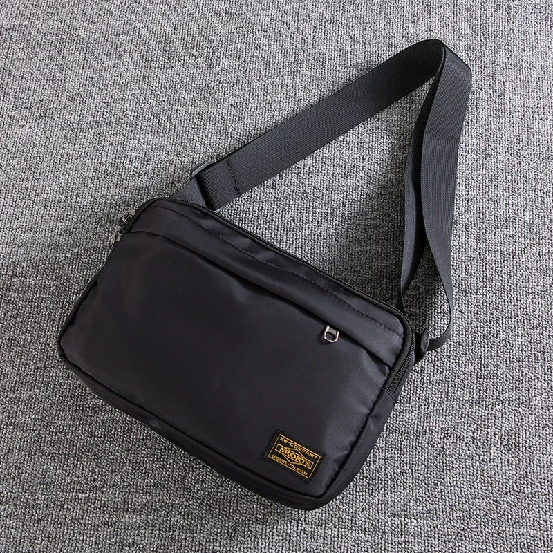 Simple Crossbody Bag Men Casual Oxford Fabric Waterproof Single-Shoulder Bag Workwear-Style