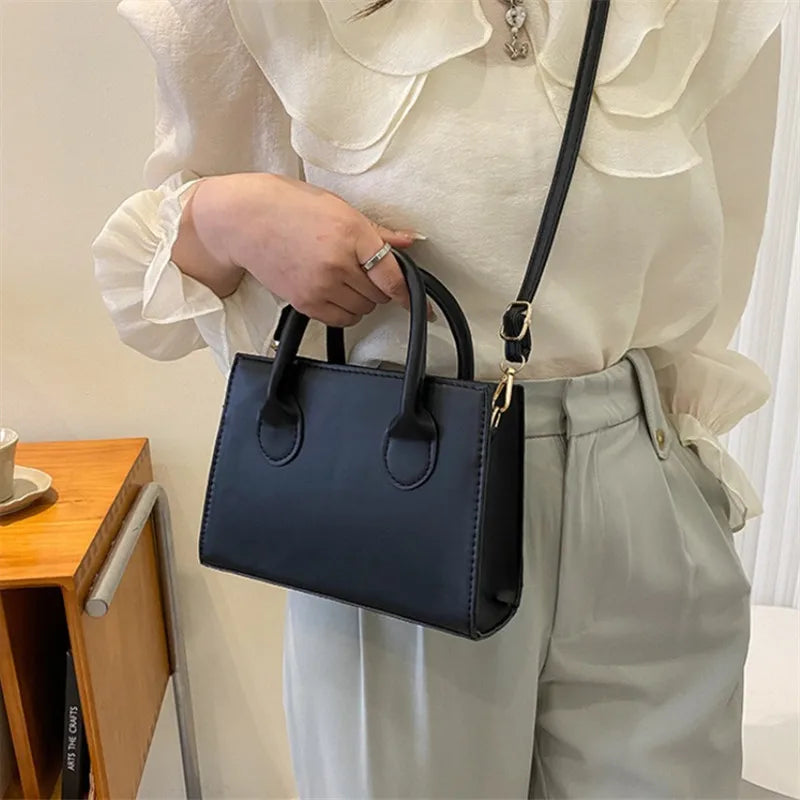 Mini Square Tote Bag with Crossbody Strap – Women's Handbag