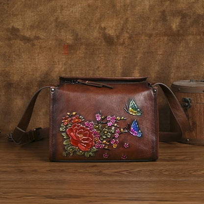 Crossbody Bag Ethnic Style Women Square Chinese-Style Single-Shoulder Bag