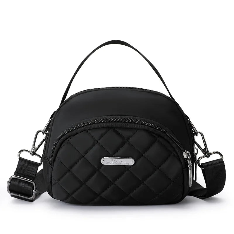 Waterproof Nylon Fabric Diamond-Shaped Single-Shoulder Crossbody Bag Ladies - Waterproof