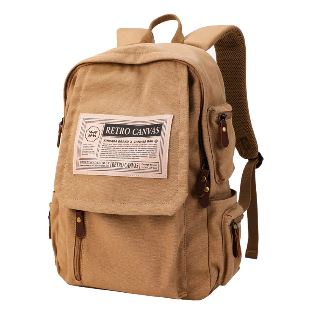 Wear-Resistant Canvas Large-Capacity Men S Backpack