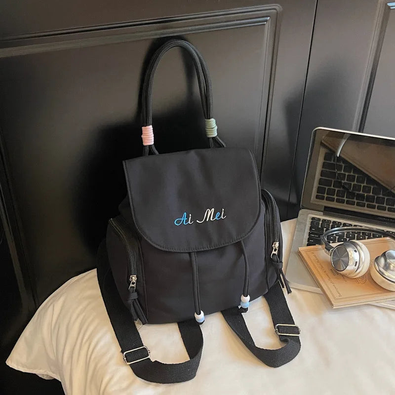 Mini Backpack Tote Bag – Cute Drawstring Flap Shoulder Bag
