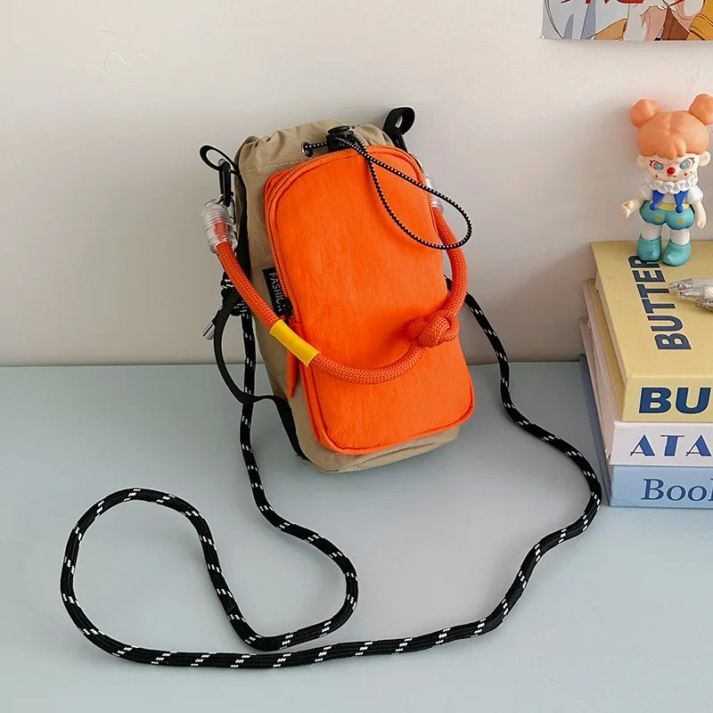 Nylon Phone Crossbody Bag – Women's Mini Sports Shoulder Bag