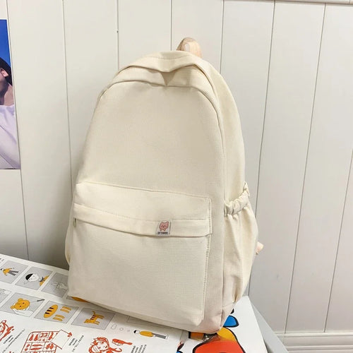 Waterproof Nylon Women Backpack Female Travel Bag Backpacks Schoolbag Teenage Girls Solid Color