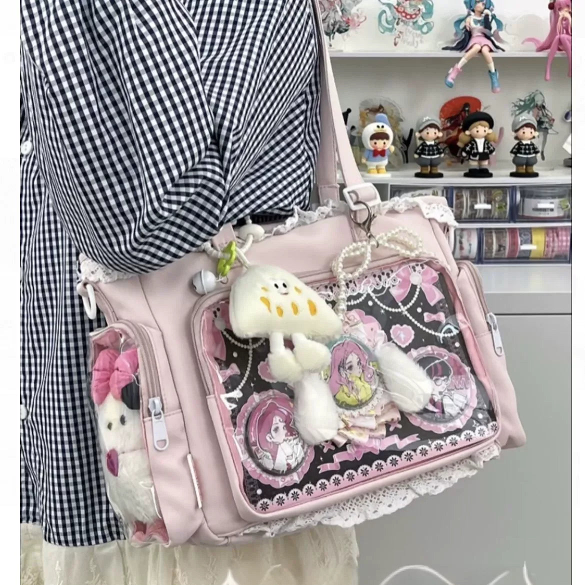 Ballet Girl Has Large Appetite Itabag Japanese 2d Single Shoulder Cross Body Goods Bag Gift Friends