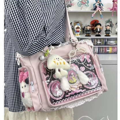 Ballet Girl Has Large Appetite Itabag Japanese 2d Single Shoulder Cross Body Goods Bag Gift Friends