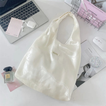 Fairy Bag Flexible Large Capacity Handbag Underarm Lightweight Satin Tote Stylish Accessory Shopping