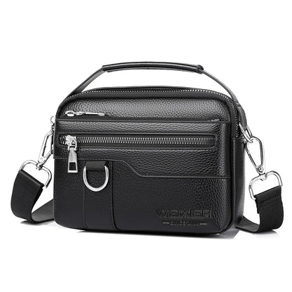 Men S Multi-Functional Crossbody Single-Shoulder Bag Large Capacity Zipper Hand-Held Waterproof