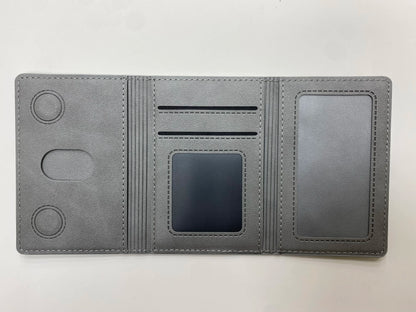Homefish Pu Leather Magnetic Card Holder Wallet Multi-Card Storage Phone Back Pocket 6 1