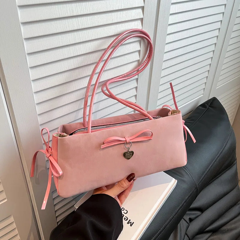Heart Charm Thin Shoulder Bag Strap Retro Daily Shopping Casual Versatile