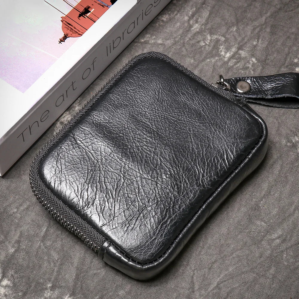 Simple Men S Coin Pocket Genuine Leather Coin Purse - Soft