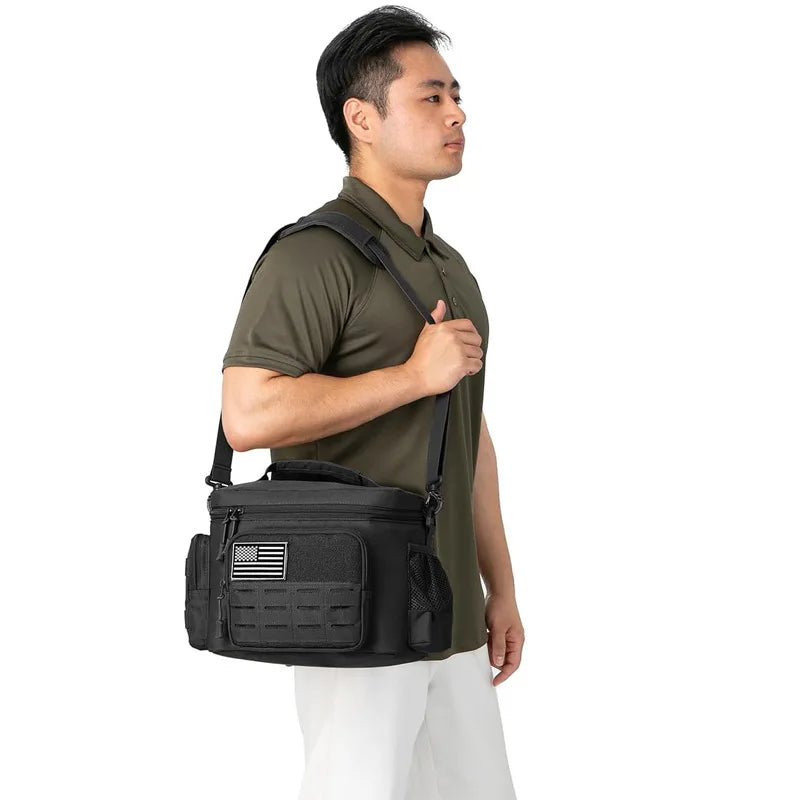 Homefish Tactical Lunch Bag Men Heavy Duty Leakproof Insulated Cooler Outdoor Work Camping Picnic